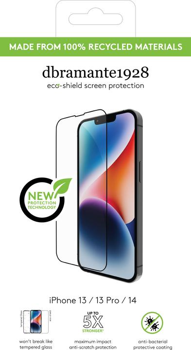 Actual product image dbramante1928 Eco-Shield (1 Piece, Apple iPhone 13, Apple iPhone 13 Pro, Apple iPhone 14, Apple iPhone 16e)
