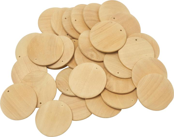 Actual product image VBS XXL wooden discs, 25 pieces, 40 mm