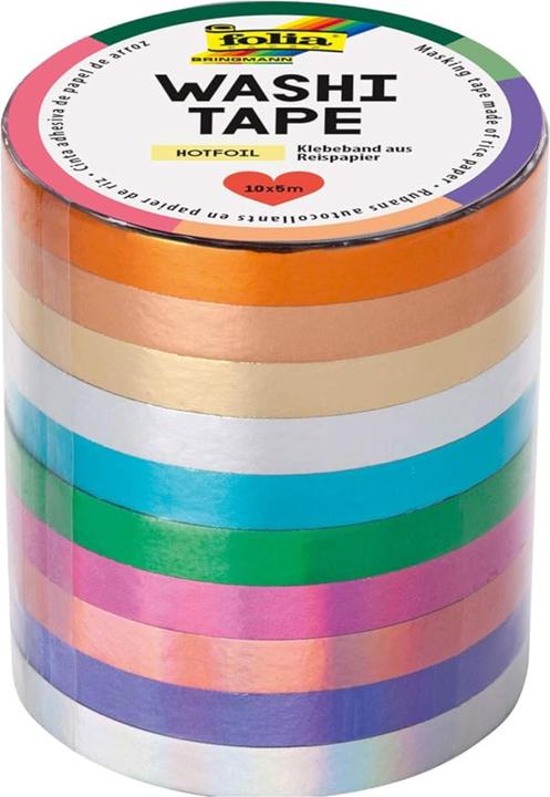 Actual product image Folia Washi-Tape with Hot Foil Finishing Set of 10