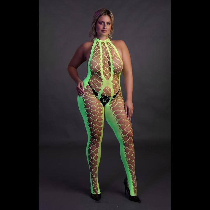 Actual product image Ouch! Bodystocking with Halterneck (XL, XXL, 3XL)