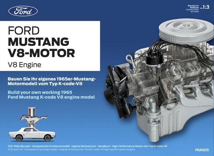 Actual product image Franzis Ford Mustang V8 engine