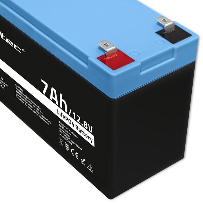 Actual product image Qoltec LiFePO4 lithium iron phosphate battery | 12 8 V | 7Ah | 89 6 Wh | BMS (12.80 V, 7 Ah)