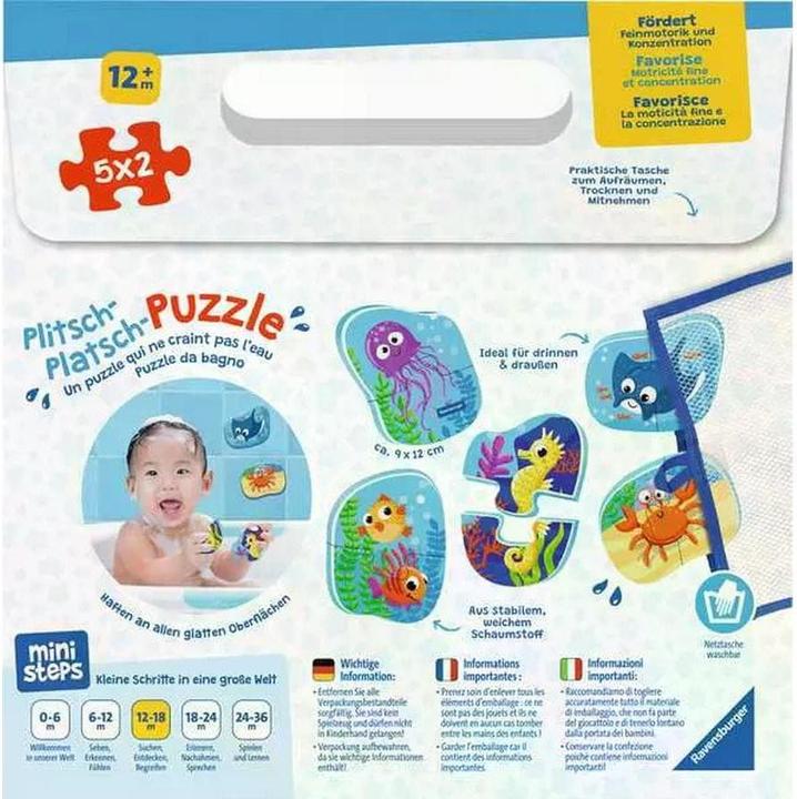 Actual product image Ravensburger ministeps 4588 Splish-splash puzzle sea animals - Outdoor & bath toys (10 pieces)