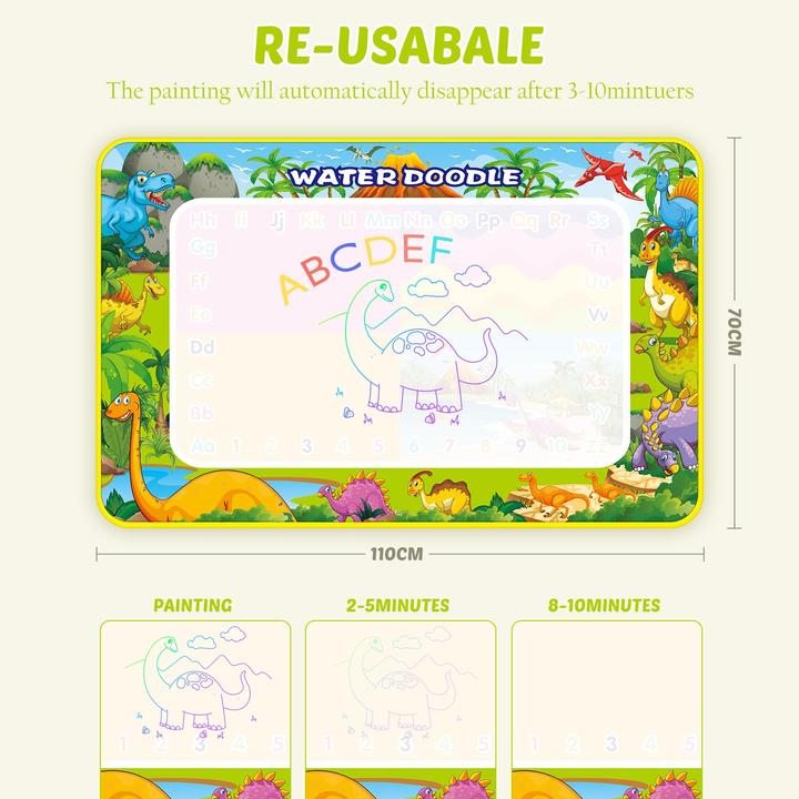 Actual product image Activity Board Water Doodle Mat Aqua Magic Drawing Mat Reusable drawing mat for children