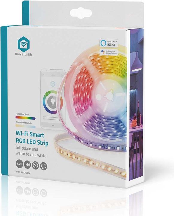 Actual product image Nedis SmartLife LED-Streifen | Wi-Fi | Kaltweiss / RGB / Warmweiss | SMD | 5.00 m | IP21 | 2700 - 65 (RGB, 500 cm, Indoor)