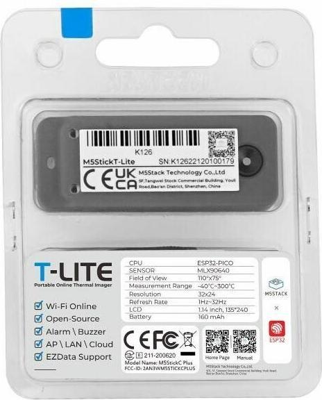 Produktbild M5Stack M5 stick T-Lite Wärmebildkamera-Entwicklungskit MLX90640