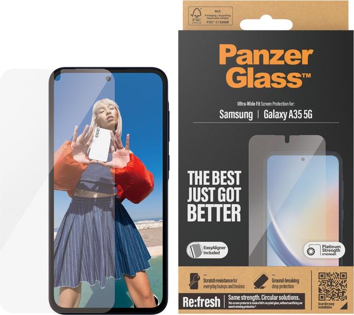 Actual product image PanzerGlass Ultra-Wide Fit (1 Piece, Samsung Galaxy A35)