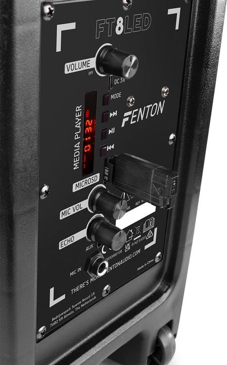 Actual product image Fenton Speaker FT8LED-MK2 Party Speaker (Active, 1x 300 W)