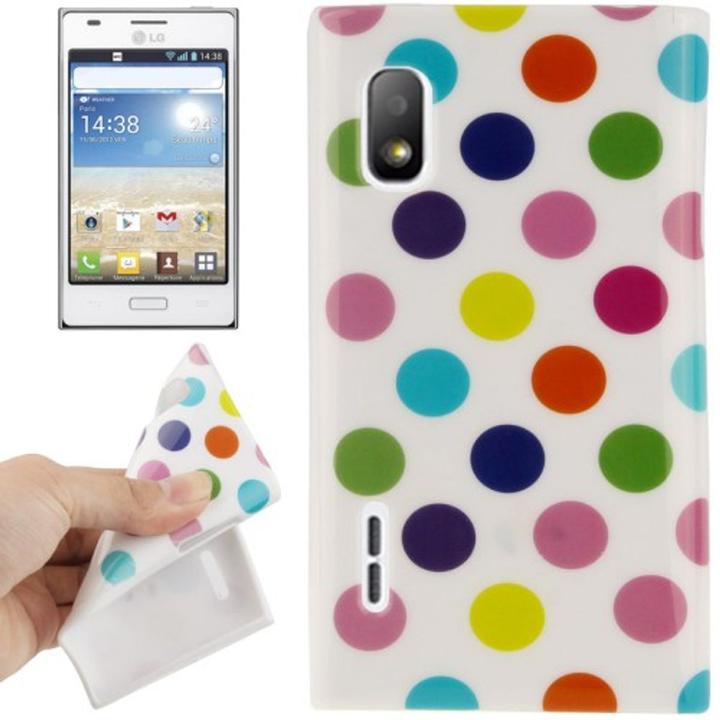 Produktbild König Design Schutzhülle TPU Punkte Case für Handy LG Optimus L5 / E610 (Optimus L5)