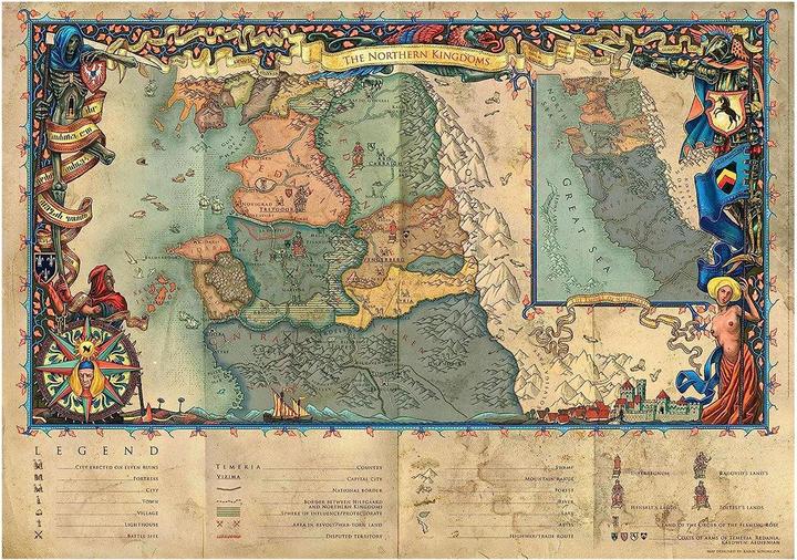 Actual product image Good Loot The Witcher: Northern Kingdom Map - Puzzle (1000 pieces)