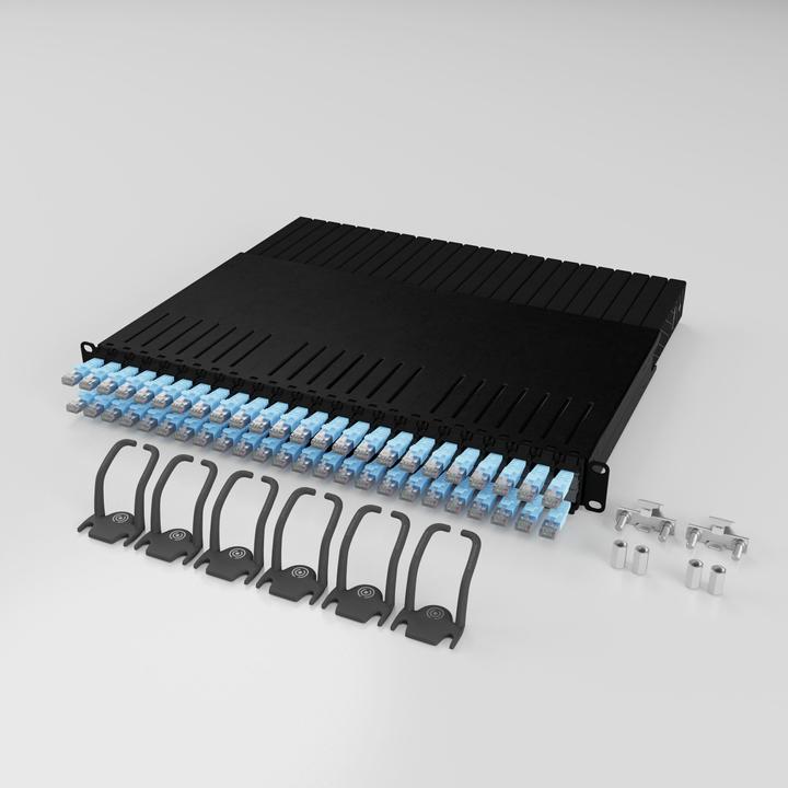 Actual product image PATCHBOX one / 8RU / Cat 6A, STP, 0.8 m, blue (STP, CAT6a, 0.80 m)