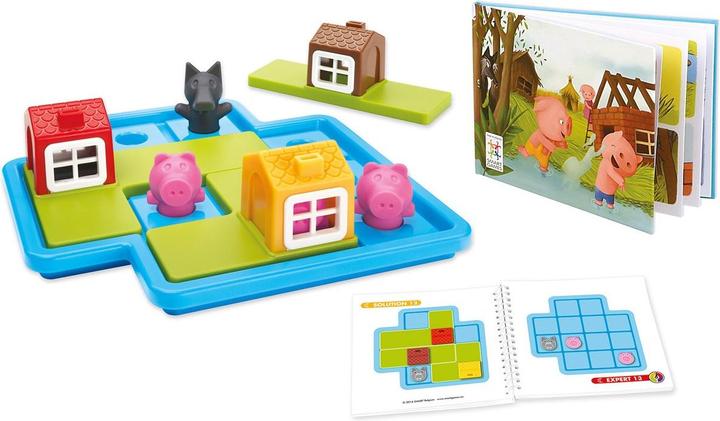 Produktbild Smart Games Knobelspiel Three Little Piggies - Deluxe (Englisch, Deutsch, Französisch, Italienisch, Spanisch)