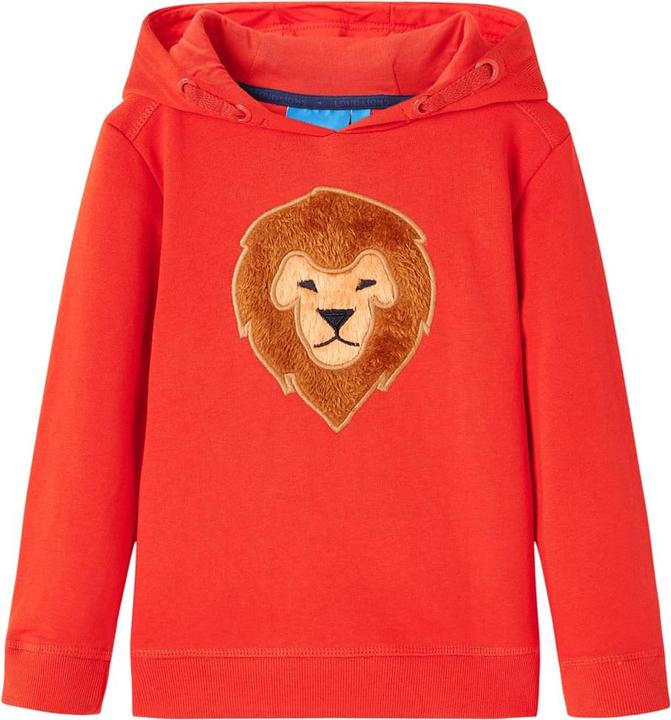 Actual product image VidaXL Children's hooded jumper red 104,Material: 92 % cotton. 8 (104)