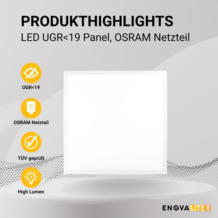Immagine prodotto Enovalite Pannello LED, 60x60 cm, proprietà antiriflesso (4320 lm)