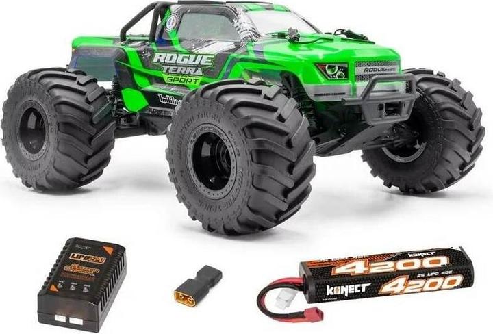Hobbytech Monster Truck Rogue Terra Brushless Grün, RTR, 1:10 (RTR Ready-to-Run)