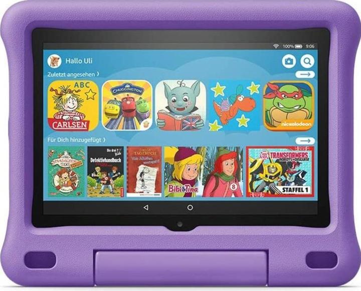 Amazon Fire HD 8 Kids Edition tablet, 20.32 cm (8 inch) display, 32 GB, purple child-sized case with... (WLAN only, 8", 32 GB, Violet)