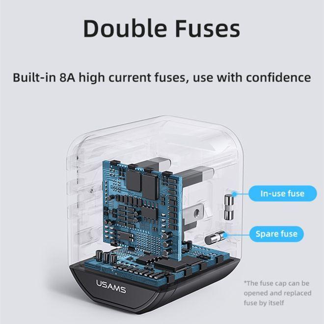 Produktbild Usams T59 Reiseladegerät mit 20W Dual USB-A + Type-C