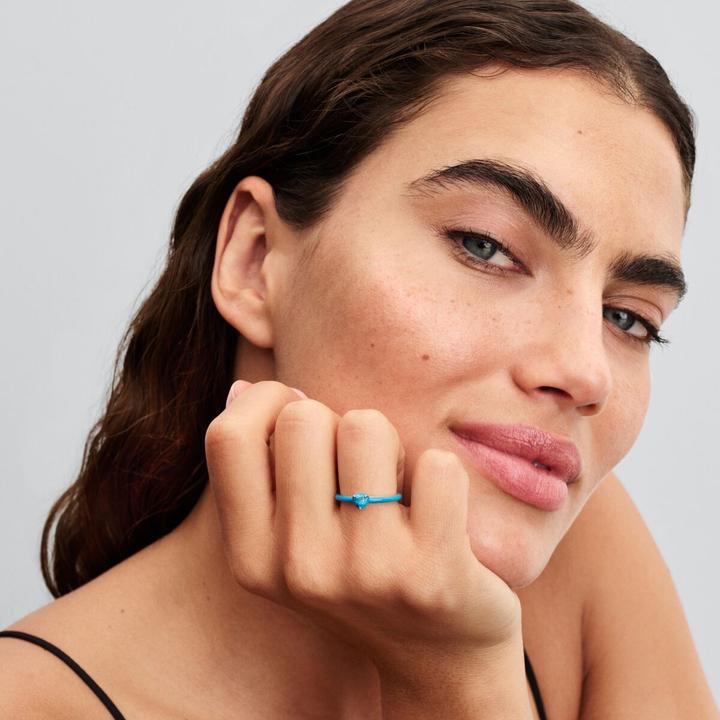 Produktbild Pandora ME Türkisfarbener Herz Stein Ring (46, 925 Silber)