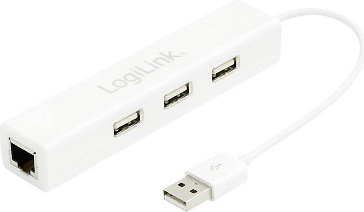 Produktbild LogiLink USB 2.0 zu RJ-45 (USB-A, 3 Ports)