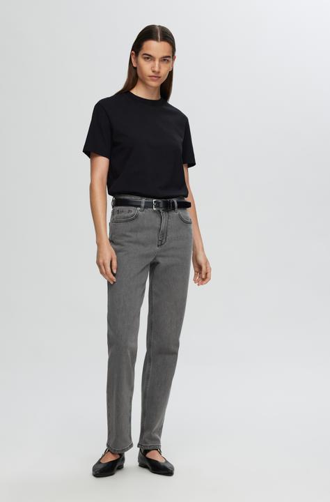 Actual product image Selected Femme Slfalice Mw Straight Eloise Grey Jeans (W25/L30)