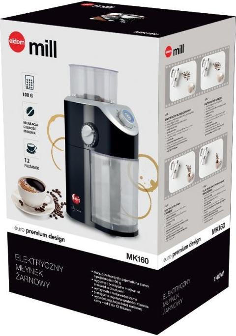 Actual product image Eldom MK160 MILL coffee grinder, stainless steel (EU plug)