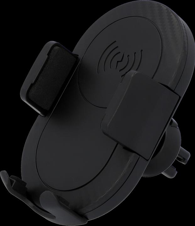 Produktbild Cartrend Wireless-KFZ-Smartphonehalter, schwarz kabelloses Laden durch integrierte Indusktionsladetechnik