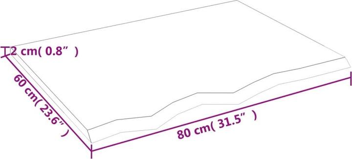 Actual product image VidaXL Emerald (80 x 60 x 2 cm)