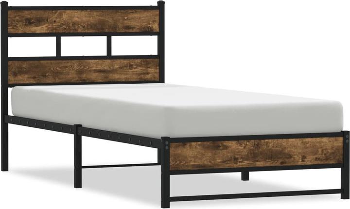 Actual product image VidaXL Metal bed Bed slatted frame double bed Bed frame without mattress 135x190cm (135 x 190 cm)