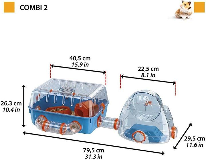 Immagine prodotto Ferplast Roditore per roditori COMBI 2 39,5X29,5X24 cm SPEC