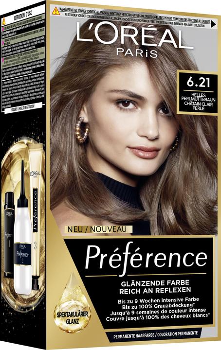 Actual product image L'Oréal Paris Preference Core (6.21 Light mother-of-pearl brown)