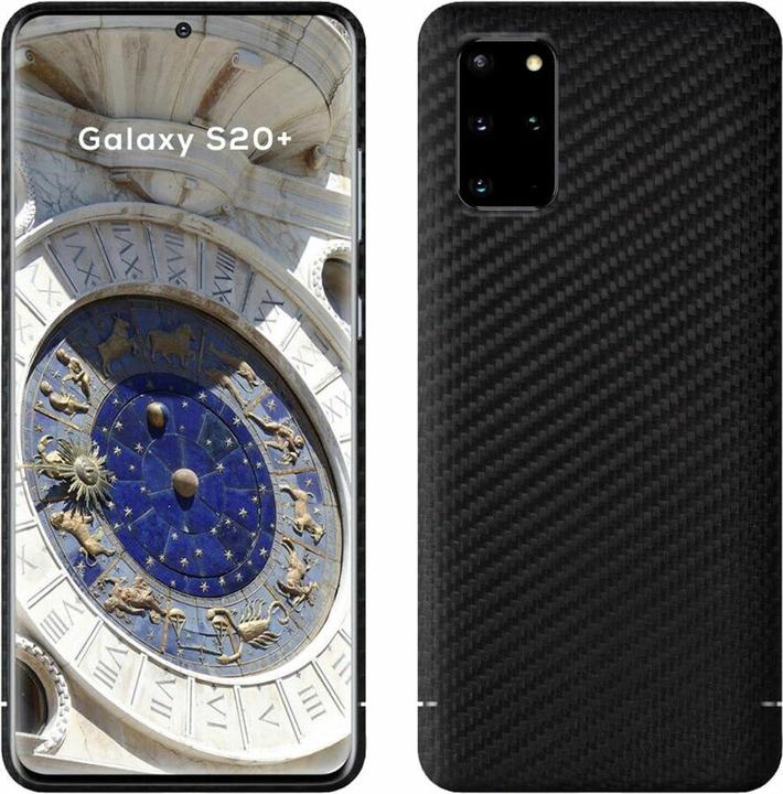 Actual product image Viversis Backcover made of real carbon carbon black (Samsung Galaxy S20+)