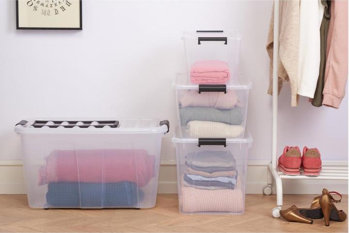 Produktbild Plast team Container with lid Home Box 40L clear gray (40 l)