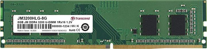 Image du produit Transcend mSATA, MLC NAND Flash, /s vitesse de lecture, /s vitesse d'écriture (1 x 8GB, 3200 MHz, RAM DDR4, DIMM)