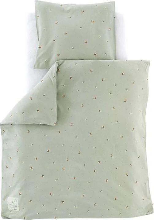 Produktbild Träumeland Bettwaesche Jersey Fiore gruen 80/80 + /40