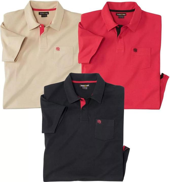 Actual product image Atlas For Men Mens Polo Shirt (Pack of 3) (XXL)