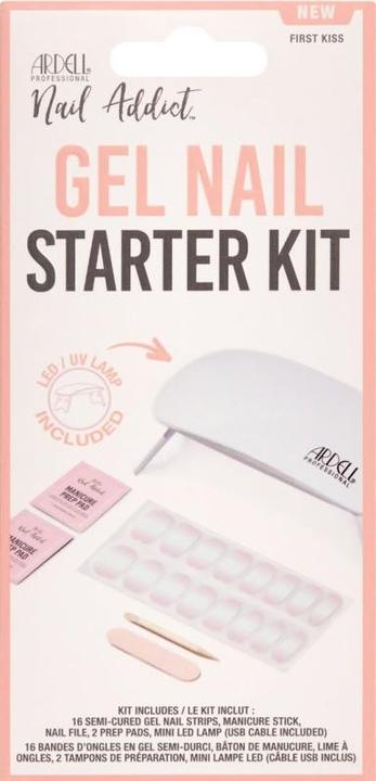 Ardell Nail Addict - Gel Starter Kit First Kiss (Pink, Gel-Effekt Nagellack)