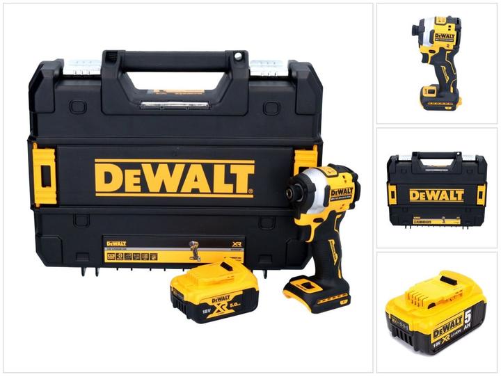 Actual product image DeWalt DCF 850 Battery impact wrench 18 V 205 Nm 1/4" Brushless + 1x Battery 5.0 Ah + TSTAK - without charg (Rechargeable battery operated)
