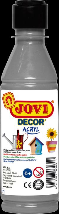 Actual product image Jovi Decor acrylic paint silver, 250 ml bottle (Silver, 250 ml)