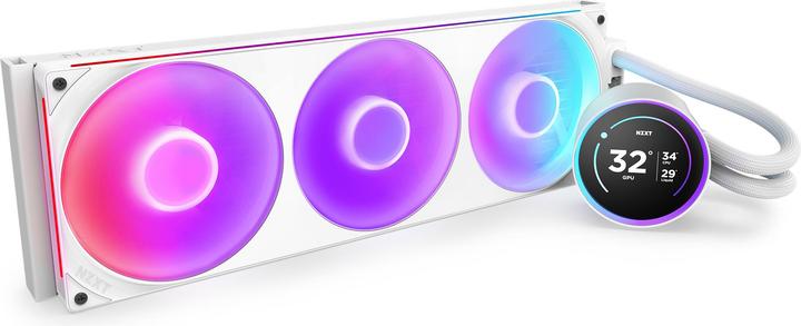 Actual product image NZXT Kraken Elite 420 RGB 420 mm (weiss)