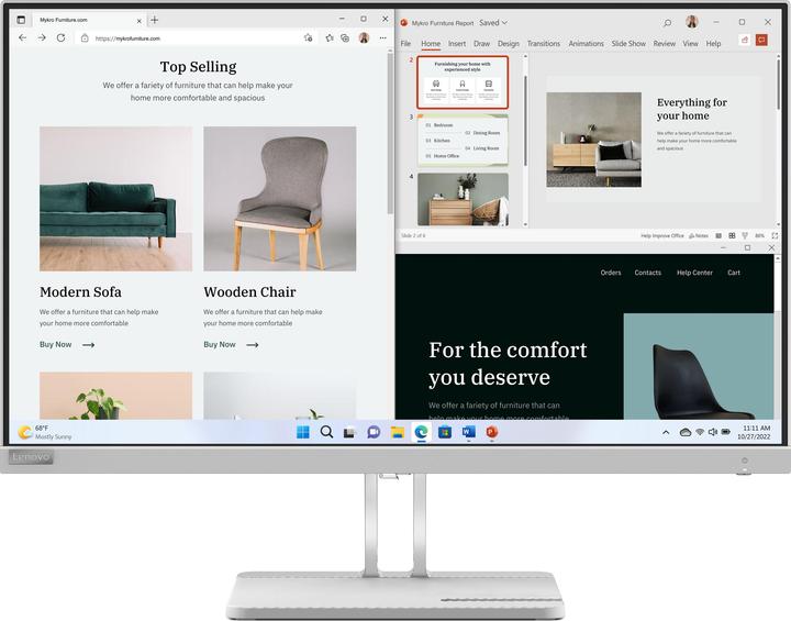 Actual product image Lenovo L27e-40 (1920 x 1080 pixels, 27")