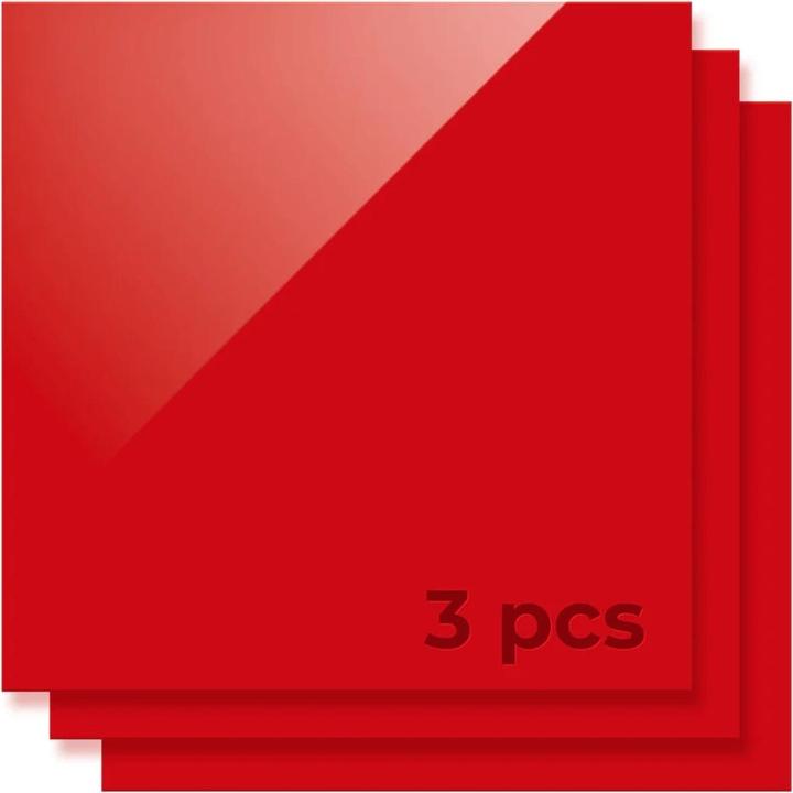 Immagine prodotto XTool Lastre acriliche rosse da 3 mm (confezione da 3)