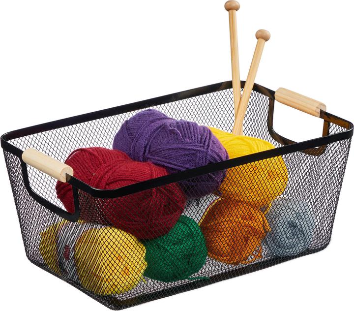 Image du produit Relaxdays Panier en fil métallique (1 x, 37 x 22.5 x 16.5 cm)