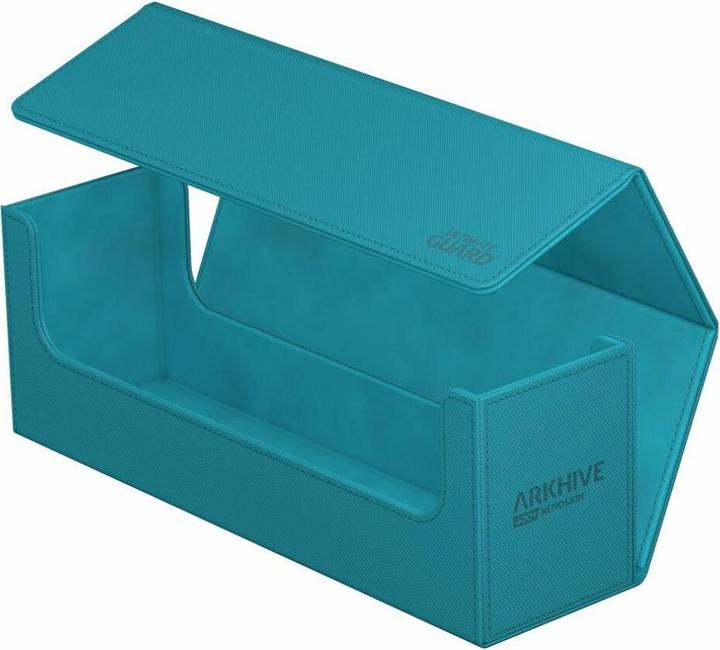 Actual product image Ultimate Guard Card Box XenoSkin Arkhive Monocolor 400+ Petrol Blue