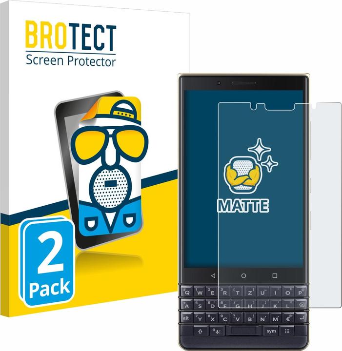 Actual product image BROTECT Anti-glare screen protector matt (2 Piece, Blackberry KEY2 LE)