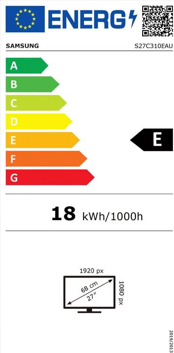 Energy Label Samsung S27C310EAU (1920 x 1080 pixels, 27")