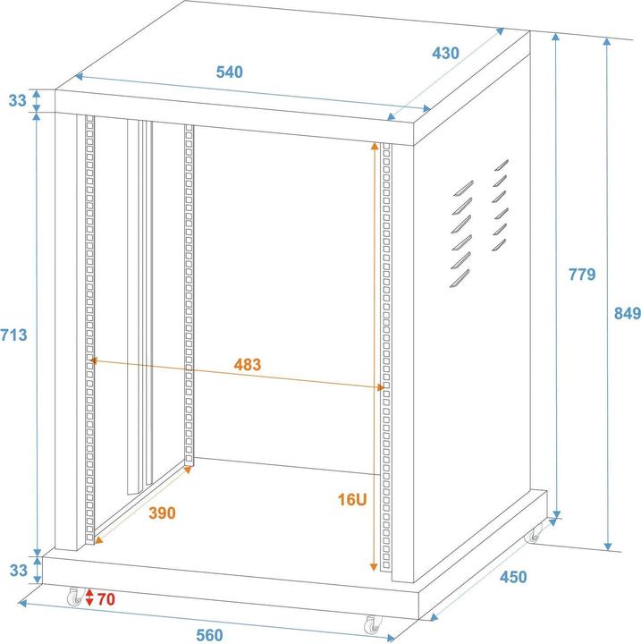 Actual product image Omnitronic Rack SR19 16 (19" rack)