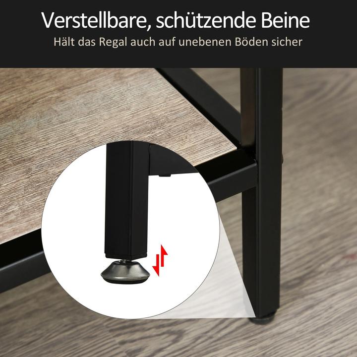 Produktbild Swisshandel24 Standregal, Bücherregal Lagerregal Industrieller Stil, Aktenregal, Küchenregal, P2 Spanplatte, Metal (120 x 32 x 95 cm)