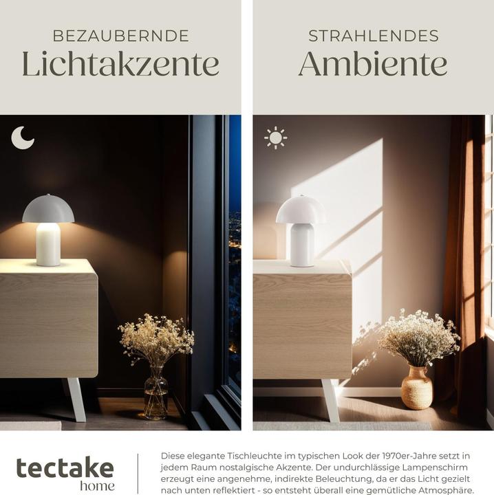 Produktbild tectake Kleine Retro-Tischlampe Kade, dimmbar, 40W