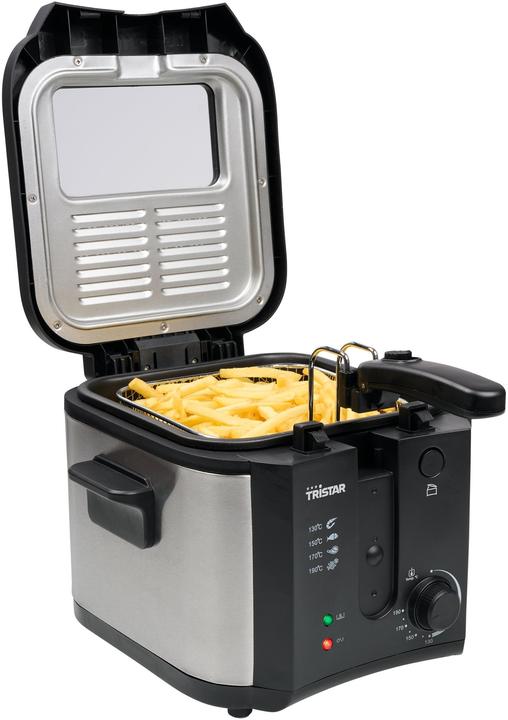 Image du produit Tristar Friteuse FR-6878 - 2,5 litre - 1600W - Inklapbaar handvat - RVS/Zwart