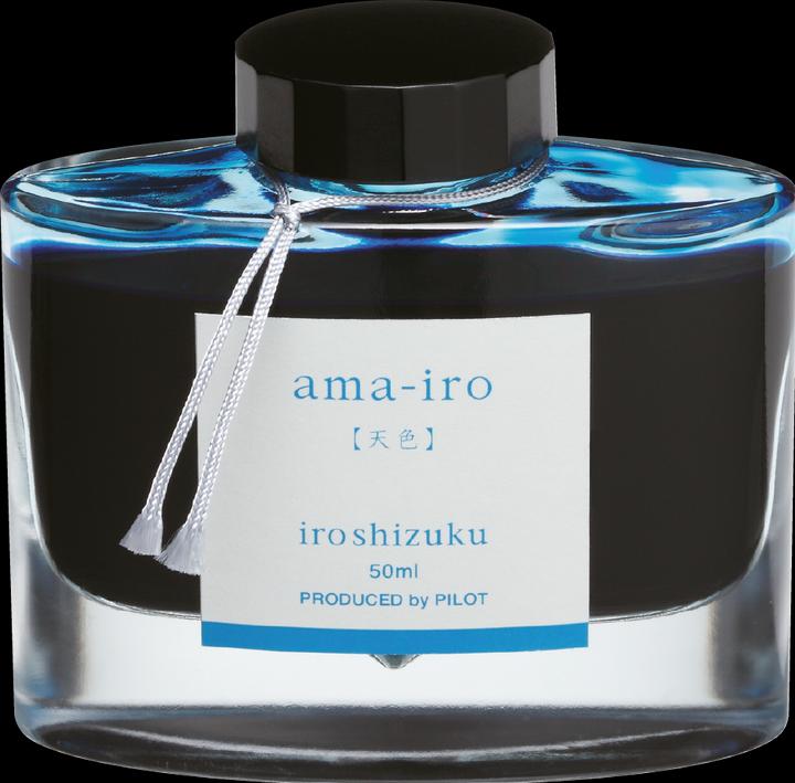 Actual product image Pilot Iroshizuku Ink 50ml - AMA-IRO (Inkwell, Blue)